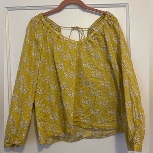 Liberty for J.Crew Yellow and White Floral Blouse
